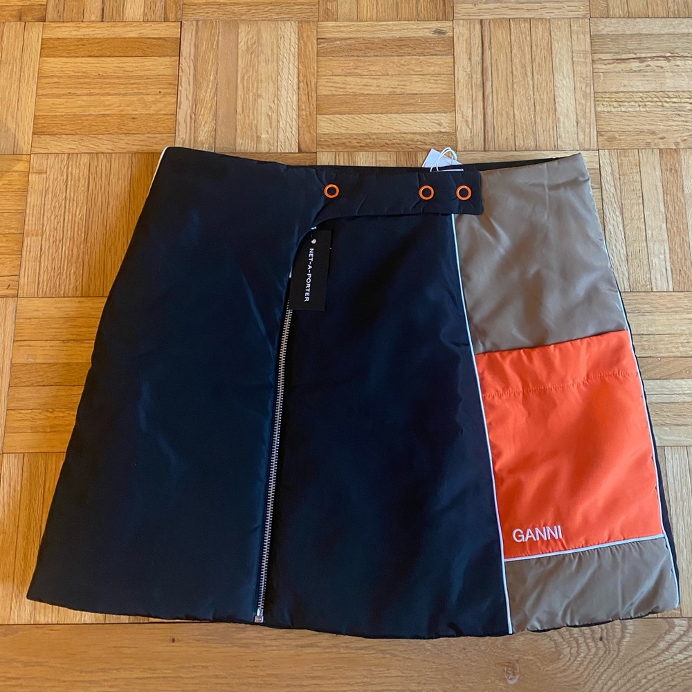 Ganni Tri-Tone Mini Skirt